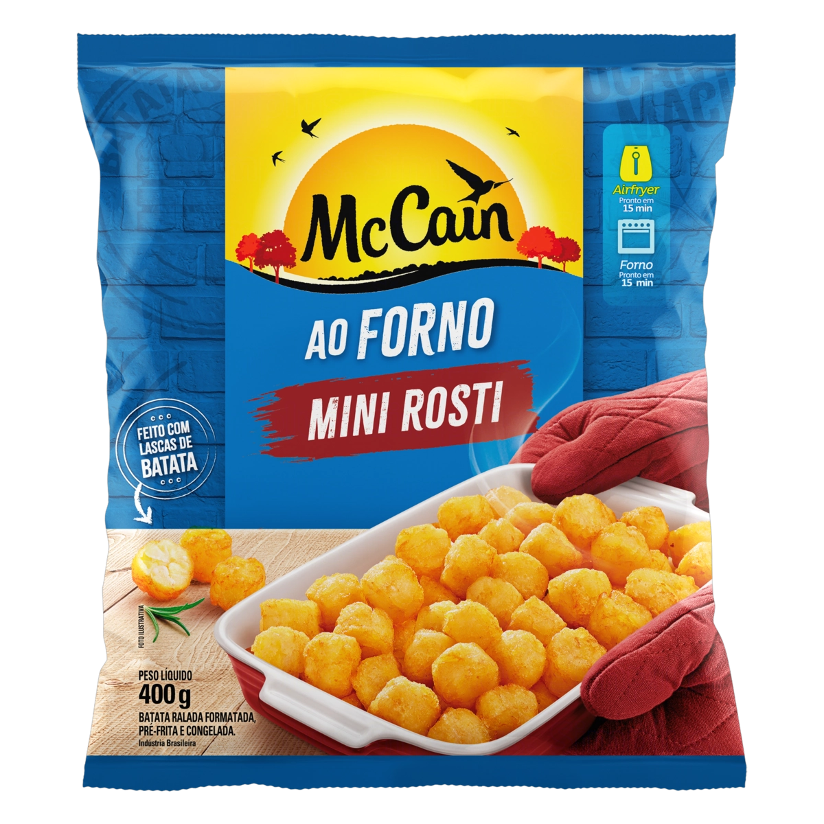 Minibatata Pré Frita Rosti Congelada Mccain Pacote 400g