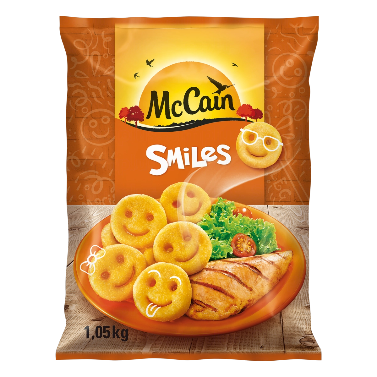 Batata Pré Frita Smiles Congelada Mccain Pacote 1,05kg