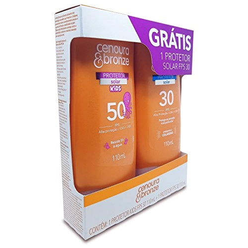 Kit Prot Solar Cenoura Bronze Fps 50 200ml Gts Kids Fps 30 110ml