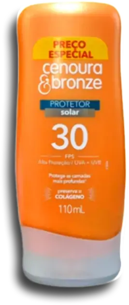 Protetor Solar Cenoura E Bronze 110ml Fps 30 P.e.