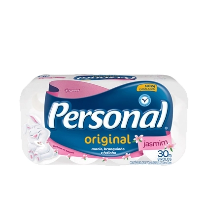 Papel Higiênico Personal Folha Simples Jasmim 8unidade X 30mt