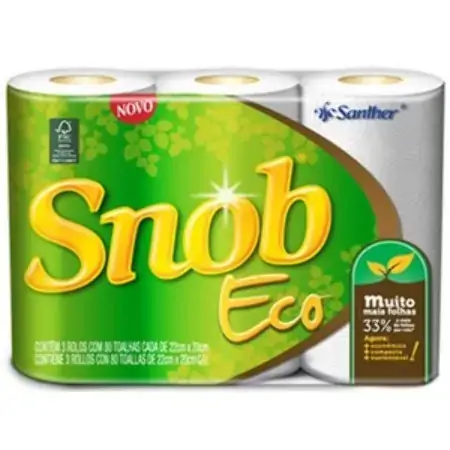 Snob Eco 80 Folhas 3 Unidades