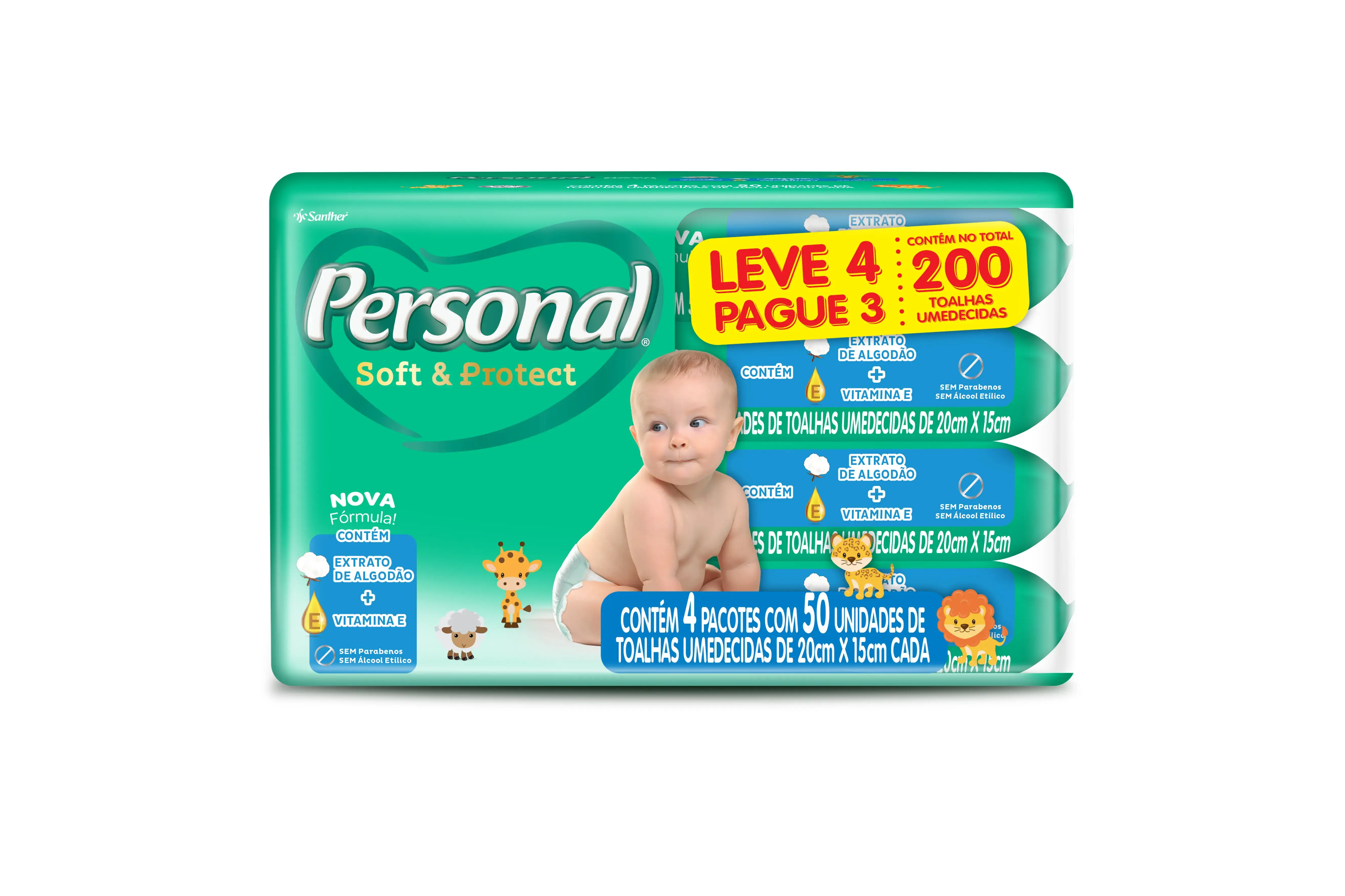 Toalha Umed.personal C/50 Soft Protect Lv4 Pg3