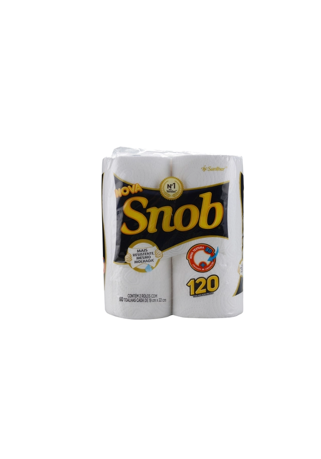 Toalha De Papel Folha Dupla Snob Pacote 2 Unidades