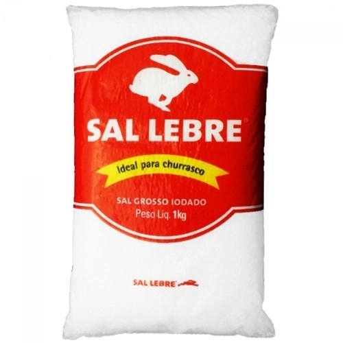 Sal Marinho Grosso Para Churrasco Lebre Pacote 1kg
