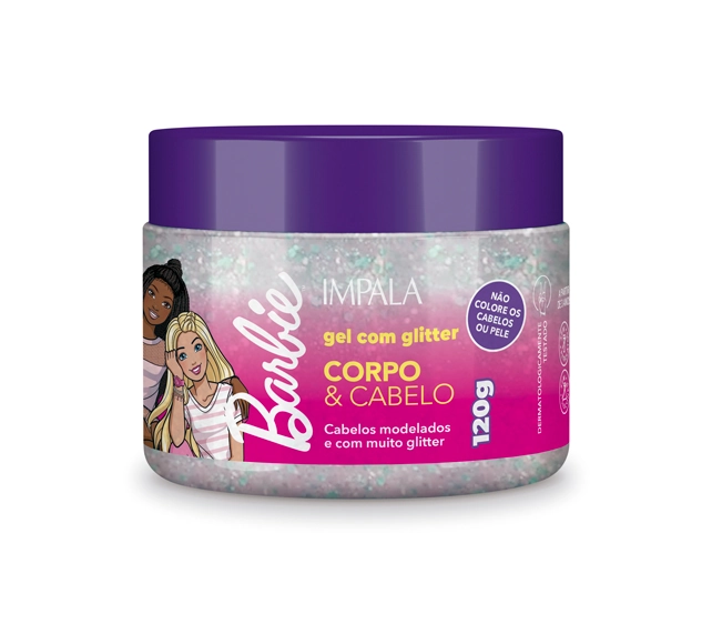 Gel Cabelo E Corpo Barbie 120g Com Glitter