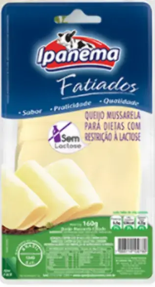 Queijo Mussarela Ipanema 160g Fatiado S/lact.