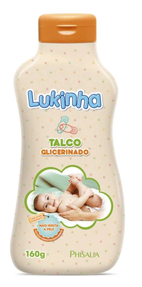 Talco Bebê Glicerinado Lukinha Frasco 160g