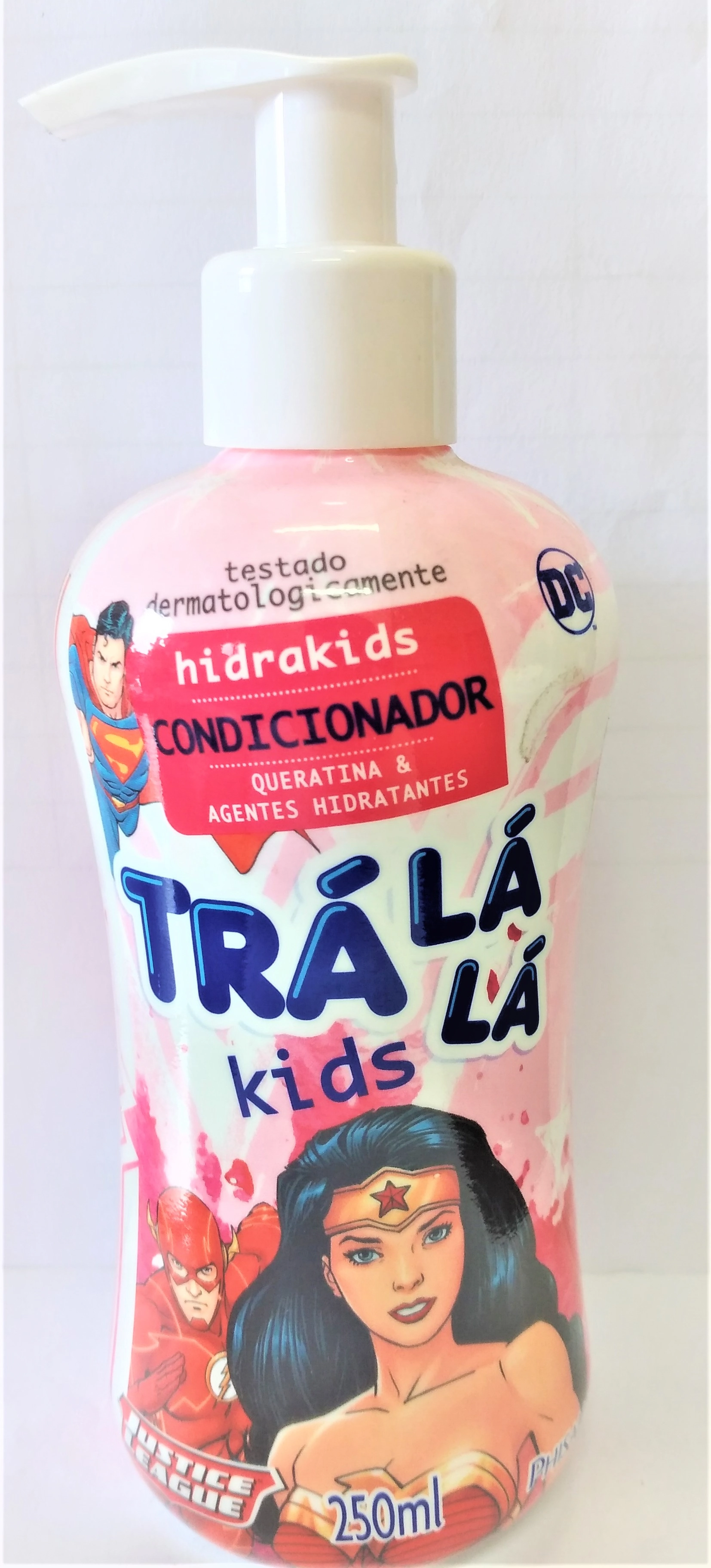 Condicionador Infantil Justice League Trá Lá Lá Aventura Brilho Poderoso Frasco 250ml