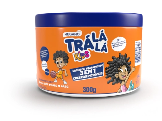 Creme De Tratamento 3 Em 1 Trá Lá Lá Kids Crespos Incríveis Pote 300g