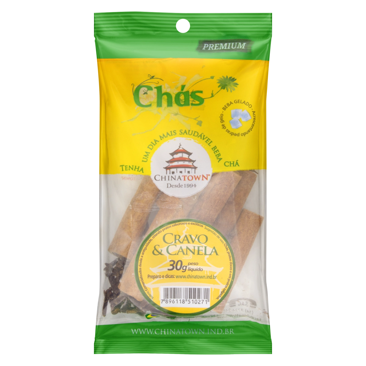 Chá De Cravo Canela Chinatown Premium Pacote 30g