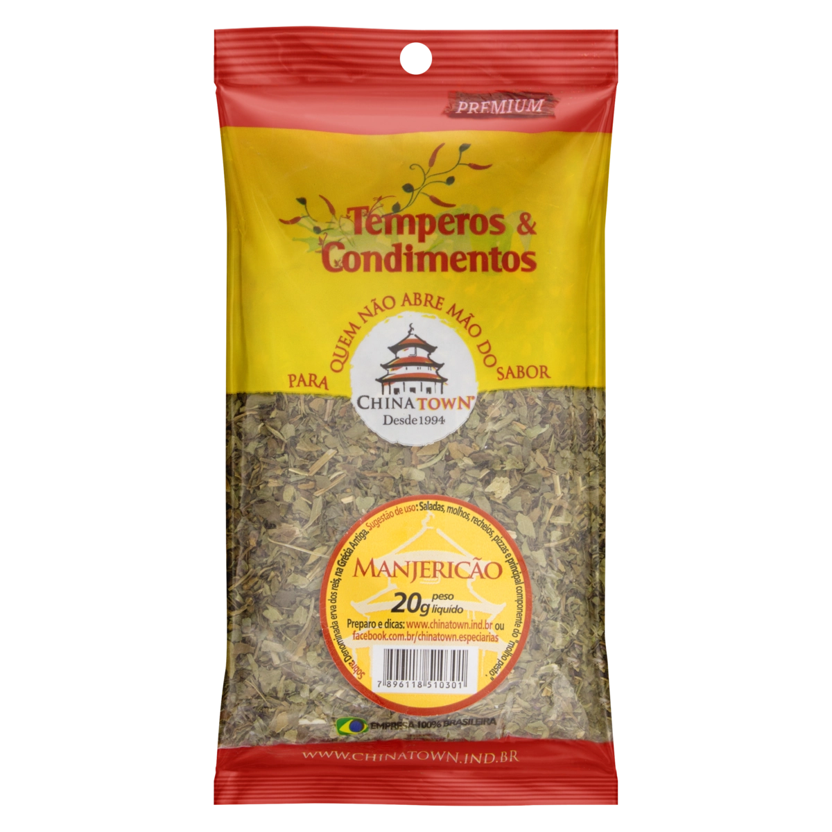 Manjericão Chinatown Premium Pacote 20g