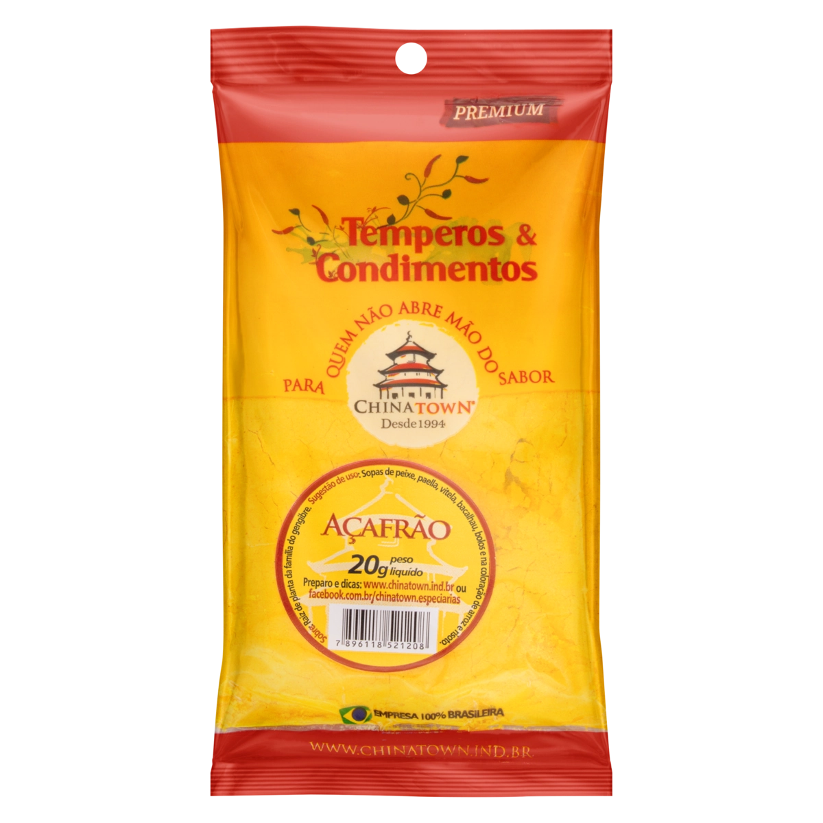 Açafrão Chinatown Premium Pacote 20g