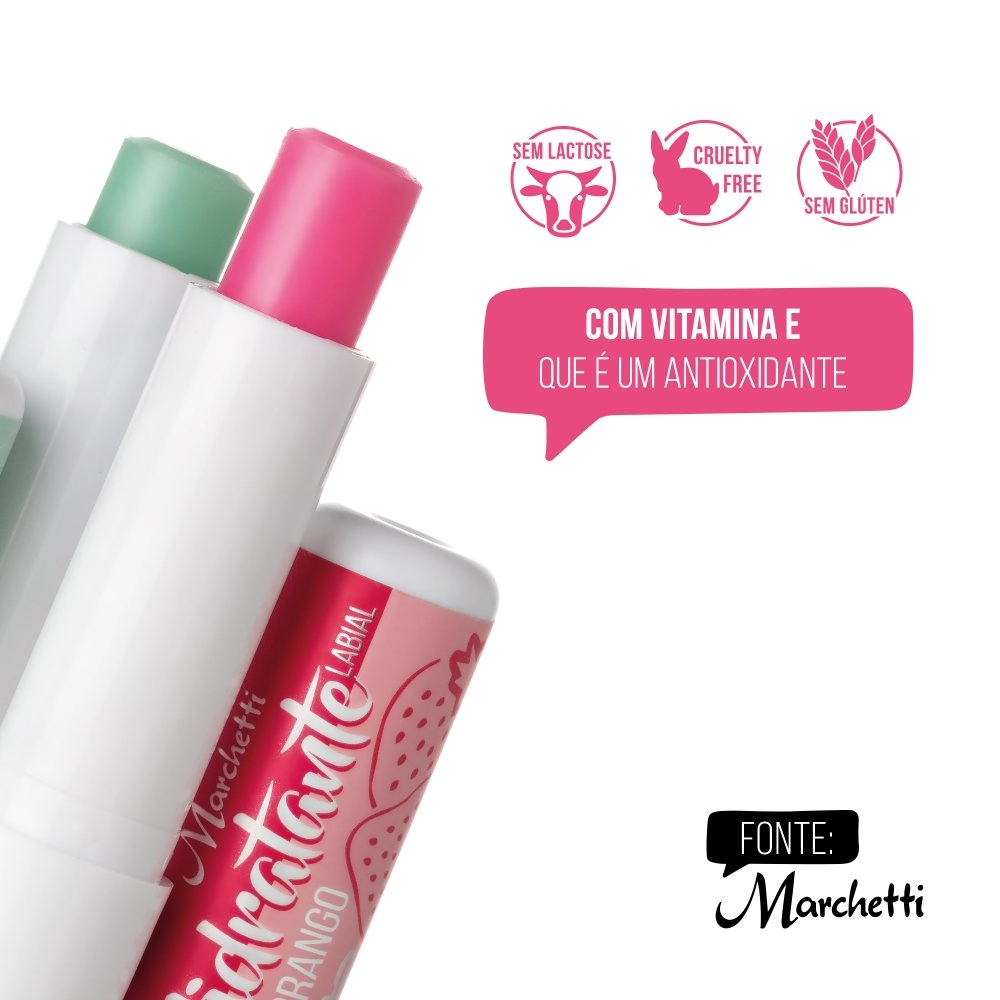 Hidratante/protetor Labial Marchetti Morango 1un
