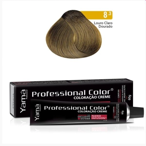 Tinta Profissional Color 60g 8.3 Louro Claro Dourado Yama