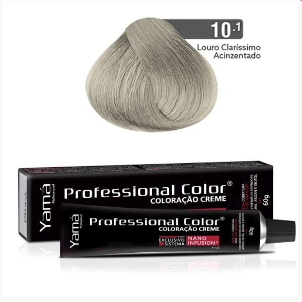 Tinta Profissional Color 60g 10.1 Louro Claro Acinzentado Yama