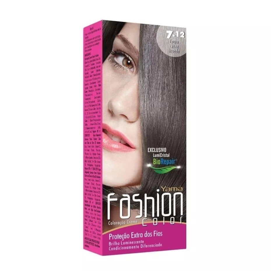 Coloracao Minikit Permanente Yama Fashion Color 7.12 Gts Yamasterol 90gr 1un