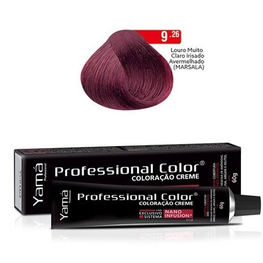Tinta Profissional Color 60g 9.26 Louro Muito Claro Iris. Avermelhado Yama