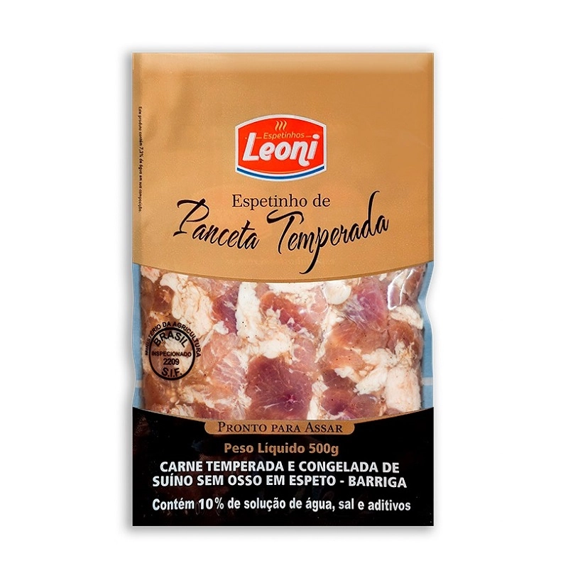 Espetinho Leoni 500g Cong.panceta Suina