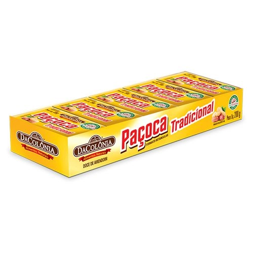 Paçoca Tradicional Dacolônia Caixa 200g