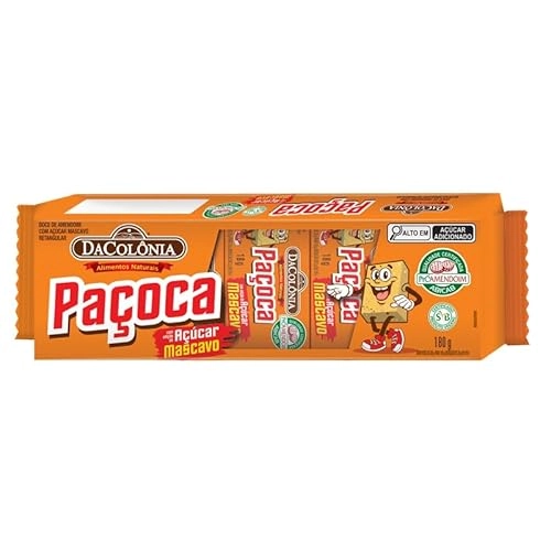 Paçoca Com Açúcar Mascavo Dacolônia Caixa 200g