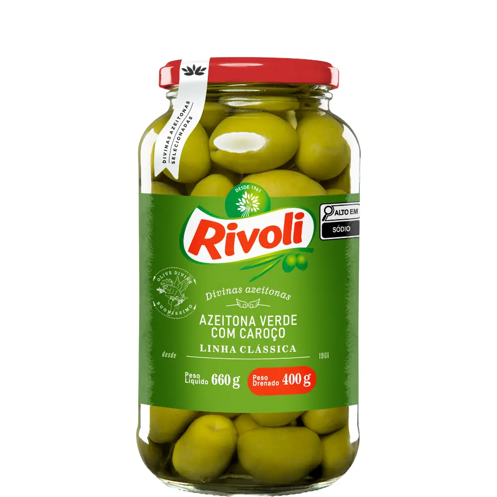 Azeitona Rivoli Vd 400g Verde