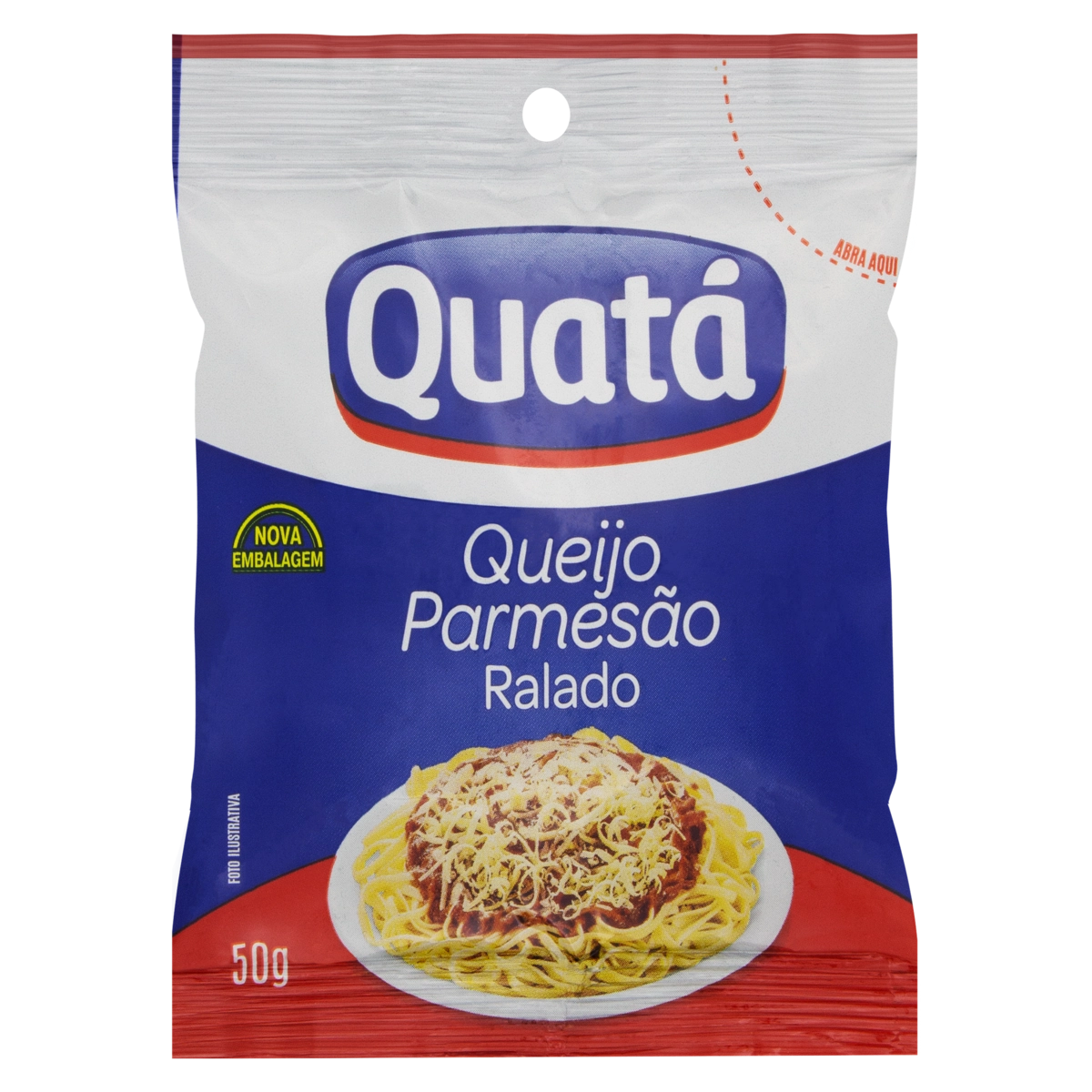 Queijo Parmesão Ralado Quatá Pacote 50g