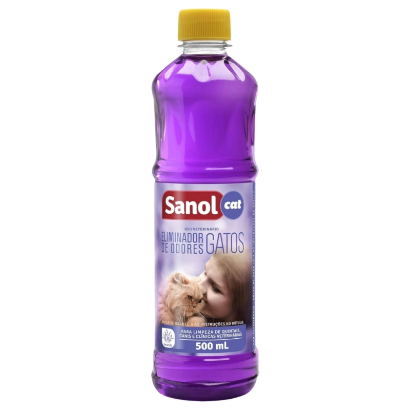 Eliminador De Odores Uso Veterinário Lavanda Sanol Cat Frasco 500ml