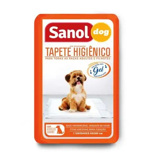 Tapete Higiênico Para Cães Sanol Dog 60cm X 80cm Pacote 7 Unidades