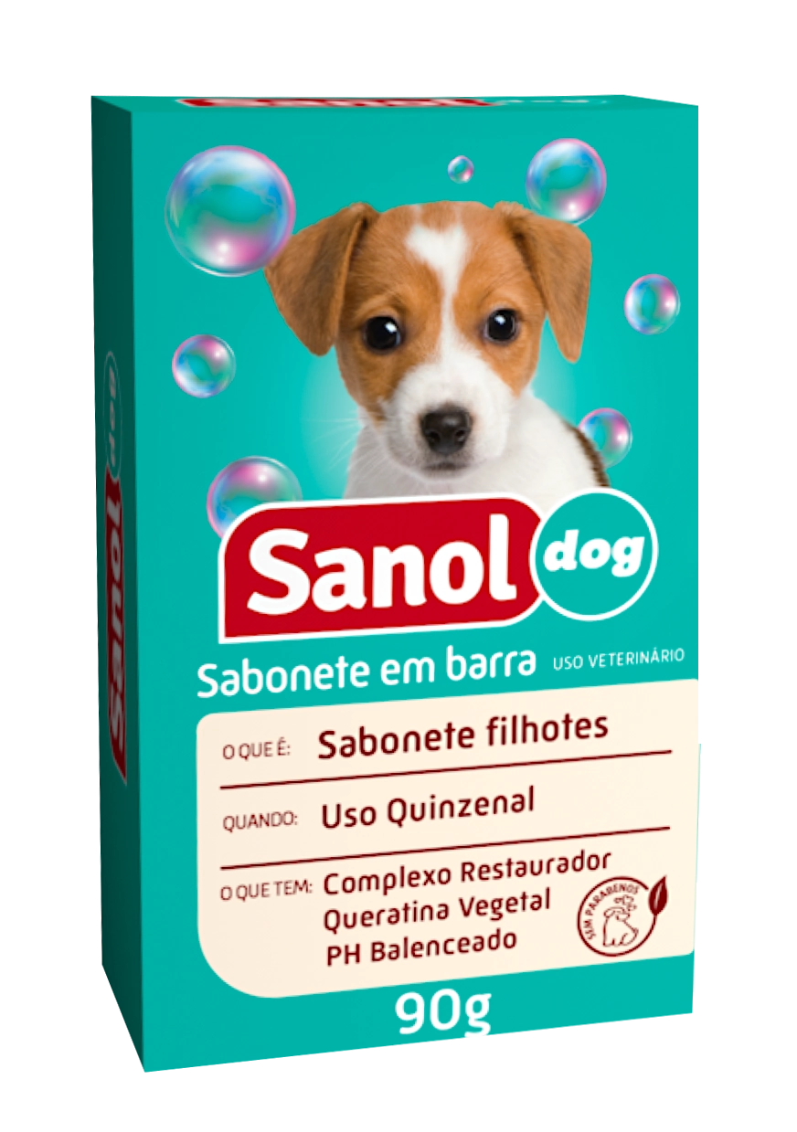 Sabonete Caes Sanol 90g Filhotes