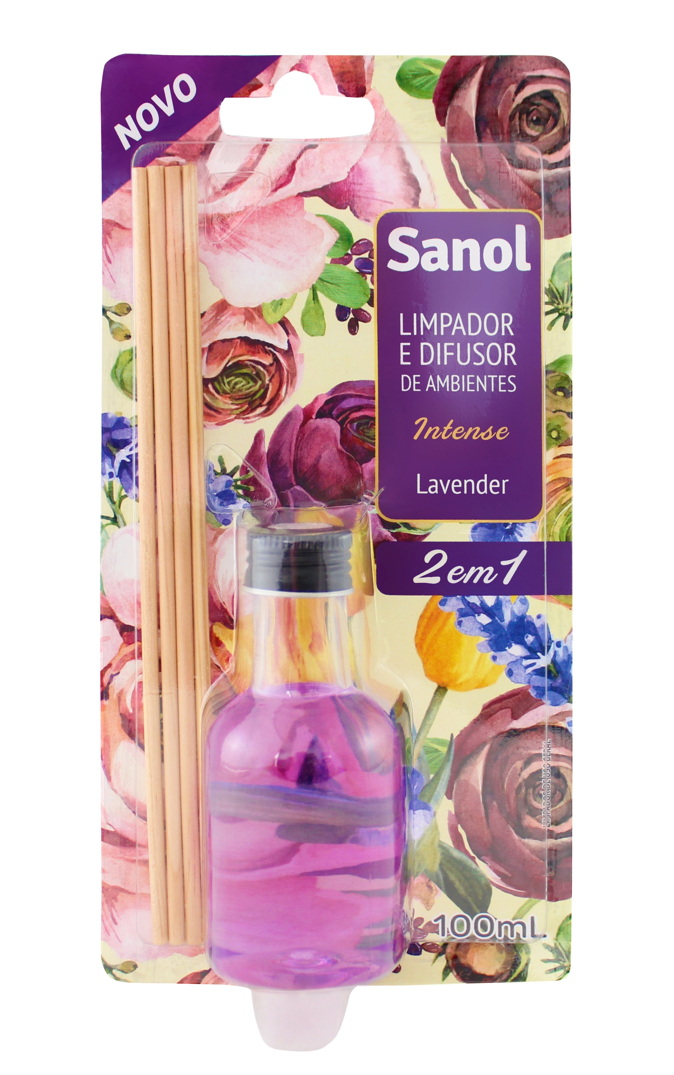 Limpador De Superficie Sanol 2em1 100ml Intense Lavender