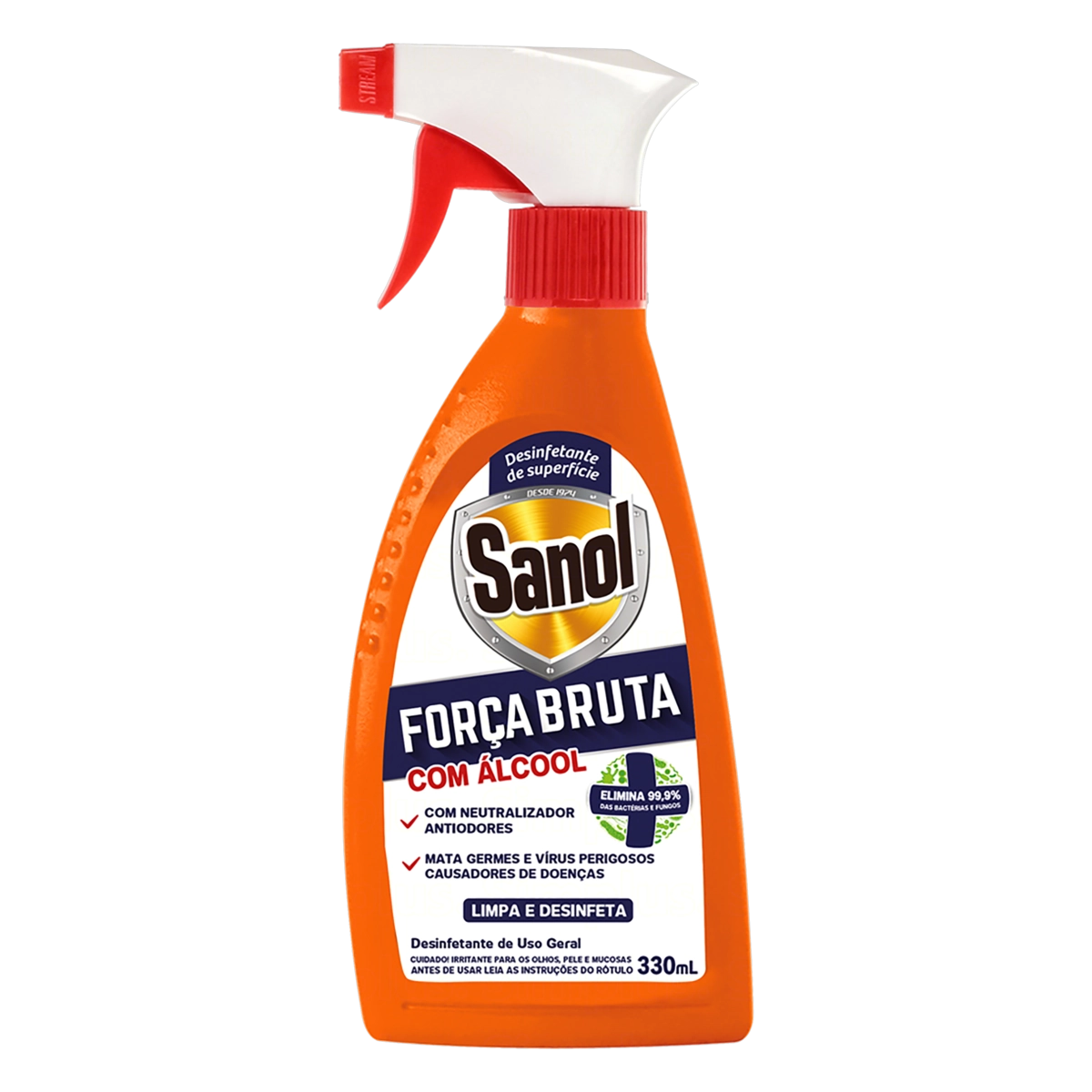 Desinfetante Uso Geral Sanol Força Bruta Frasco 330ml Borrifador
