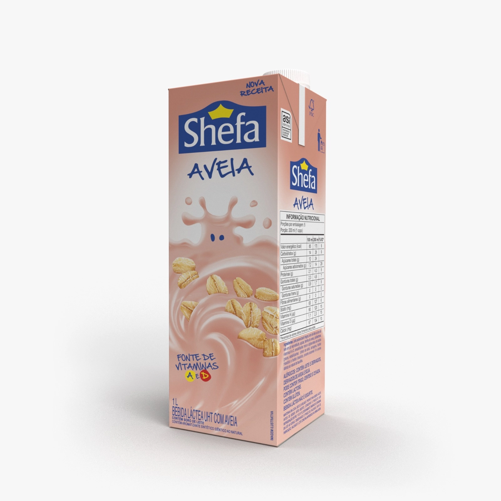 Bebida Láctea Uht Aveia Shefa Caixa 1l