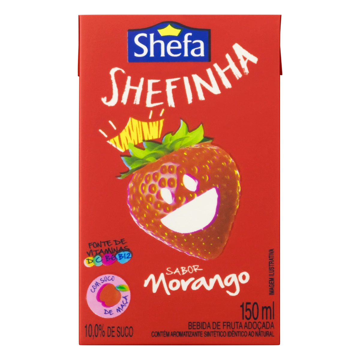 Bebida Adoçada Morango Shefa Shefinha Caixa 150ml