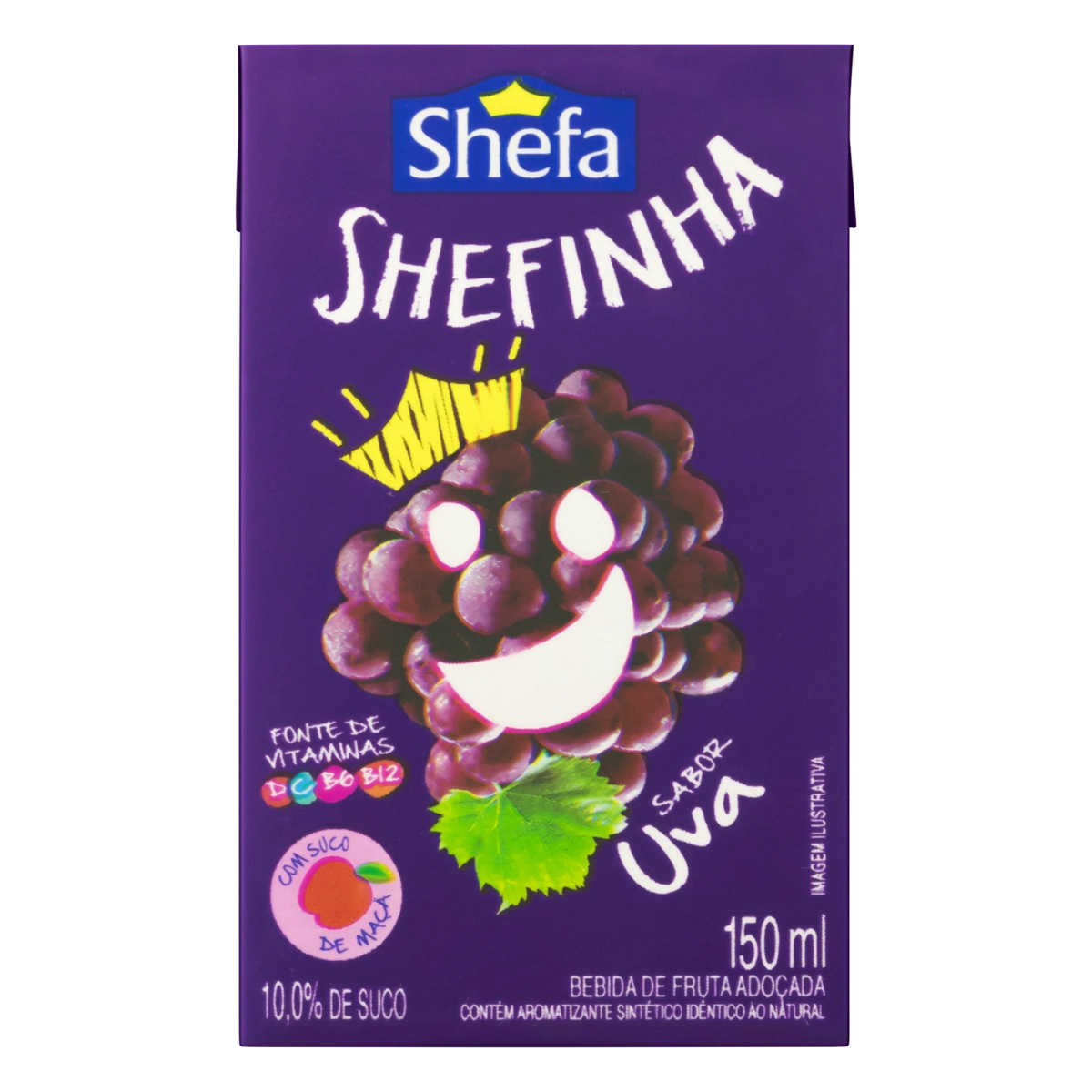 Bebida Adoçada Uva Shefa Shefinha Caixa 150ml