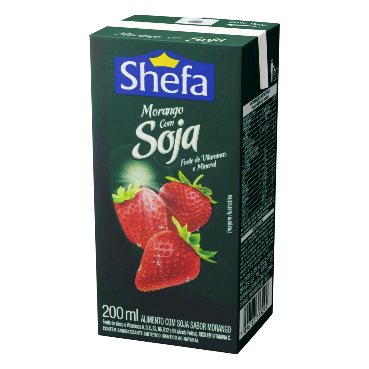 Bebida à Base De Soja Morango Shefa Caixa 200ml