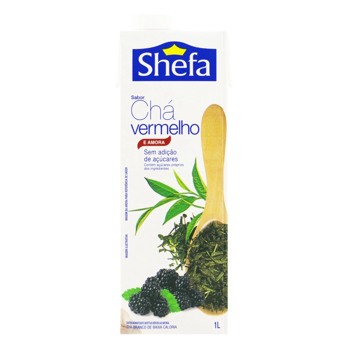 Chá Branco Vermelho E Amora Shefa Caixa 1l