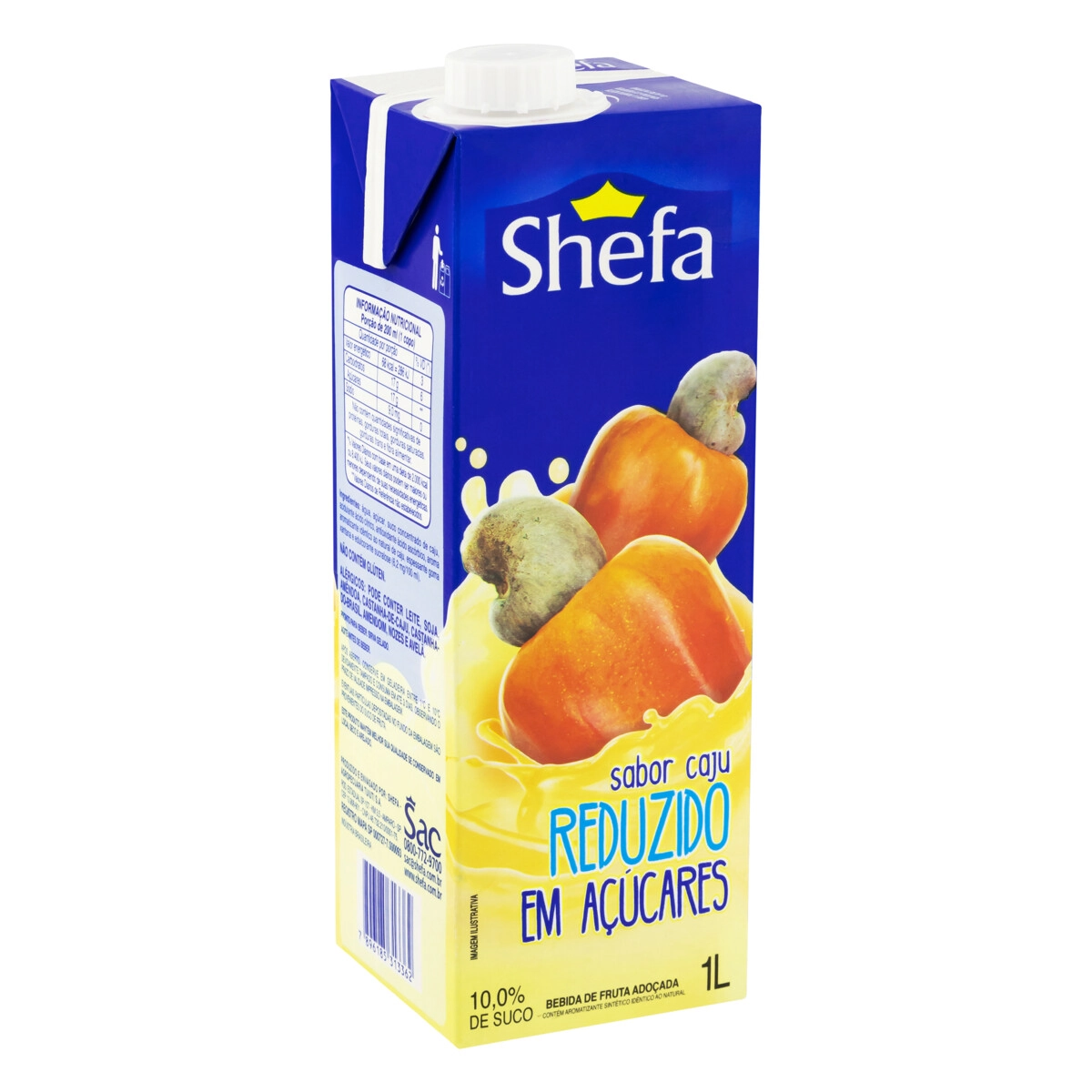 Bebida Adoçada Caju Shefa Caixa 1l