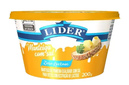 Manteiga Lider Zero Lactose 200g C Sal