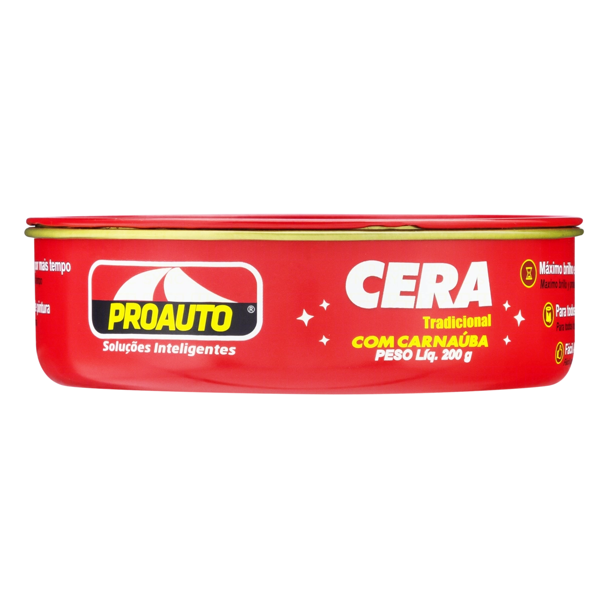 Cera Em Pasta Tradicional Com Carnaúba Proauto Lata 200g