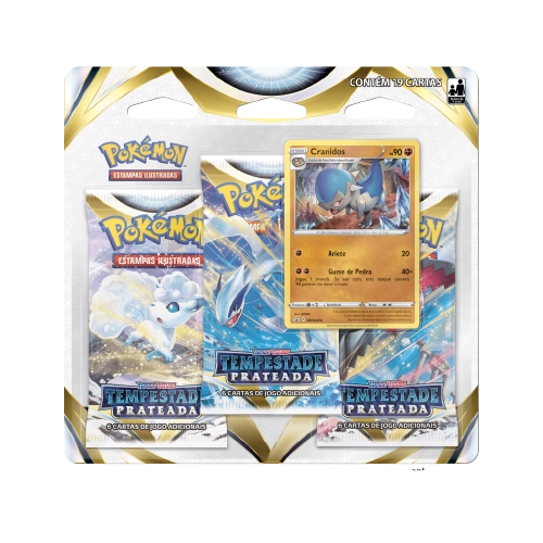 Blister Pokemon Triplo Tempestade Prateada