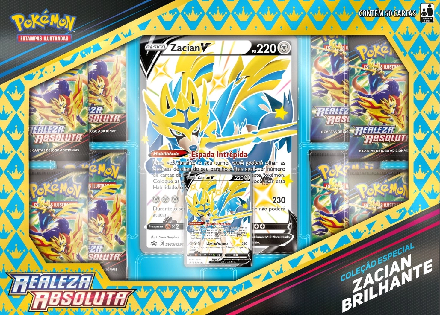 Box Pokemon Zacian/zamazenta Brilhante