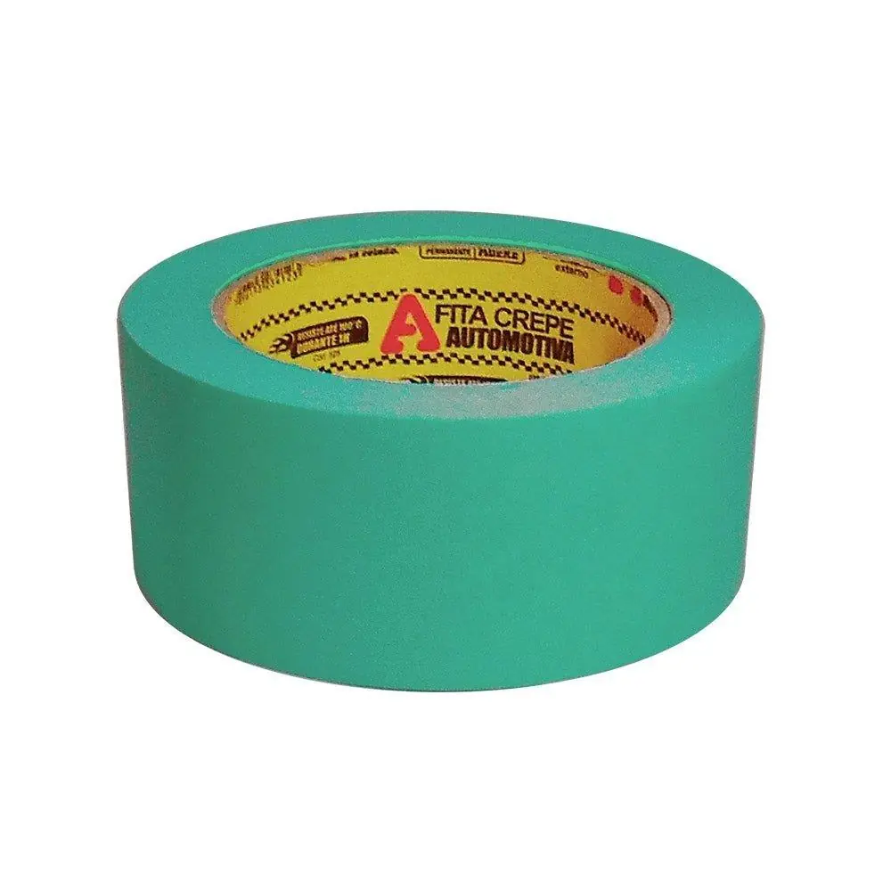 Fita Crepe Adere Alta Resistencia Automotiva Verde 525 48x50m - Embalagem Com 6 Unidades