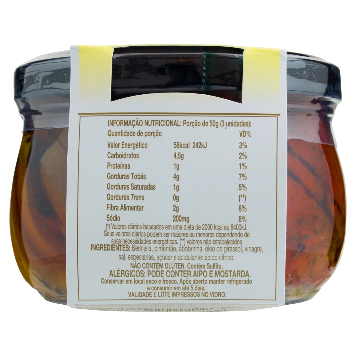 Mix De Vegetais Em óleo De Girassol La Pastina Na Brasa Vidro 145g
