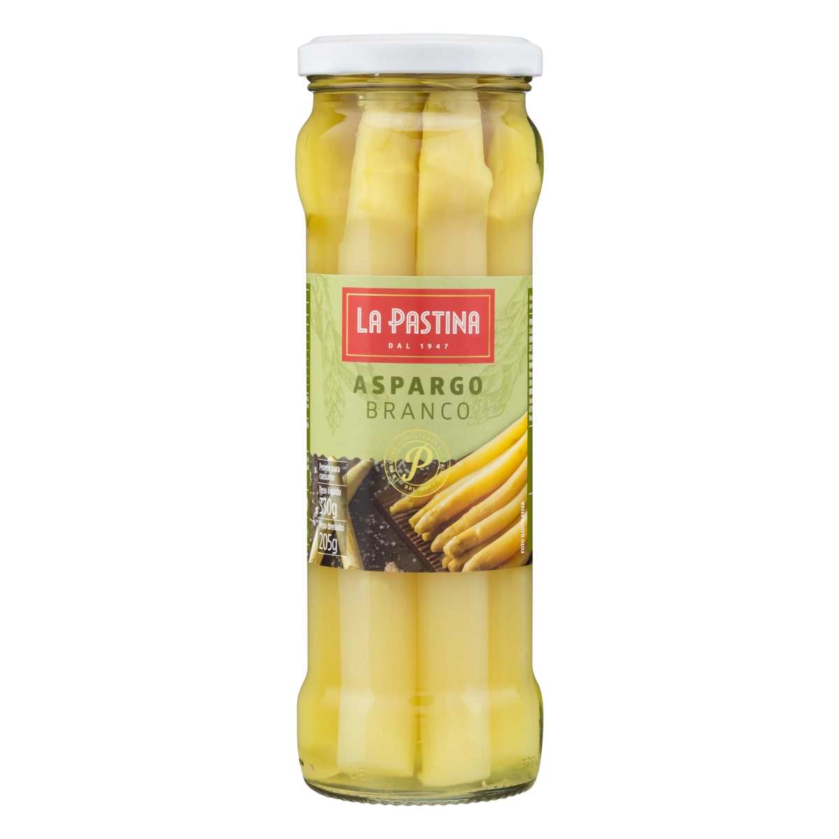 Aspargo Branco Em Conserva La Pastina Vidro 205g