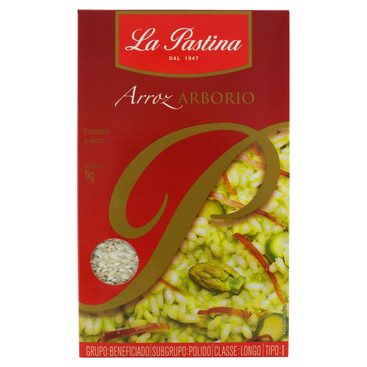 Arroz Arbório Tipo 1 La Pastina Caixa 1kg