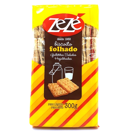 Bisc.zeze Folhado 300g Salgado