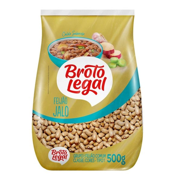 Feijão Jalo Tipo 1 Broto Legal Pacote 500g