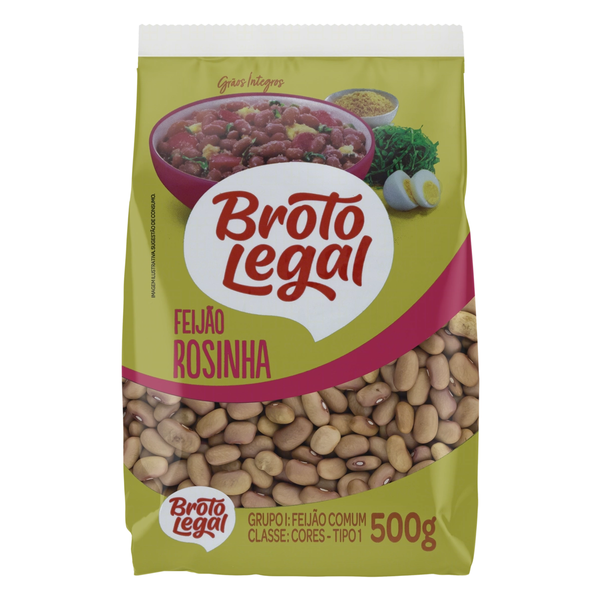 Feijão Rosinha Tipo 1 Broto Legal Pacote 500g