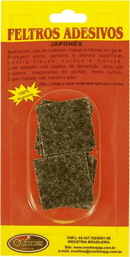 Feltro Adesivo Japonesquadrado 3,5x3,5 150007 Overtime